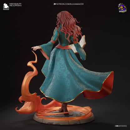 Triss Merigold The Witcher Figure - 3D printed miniature detail view