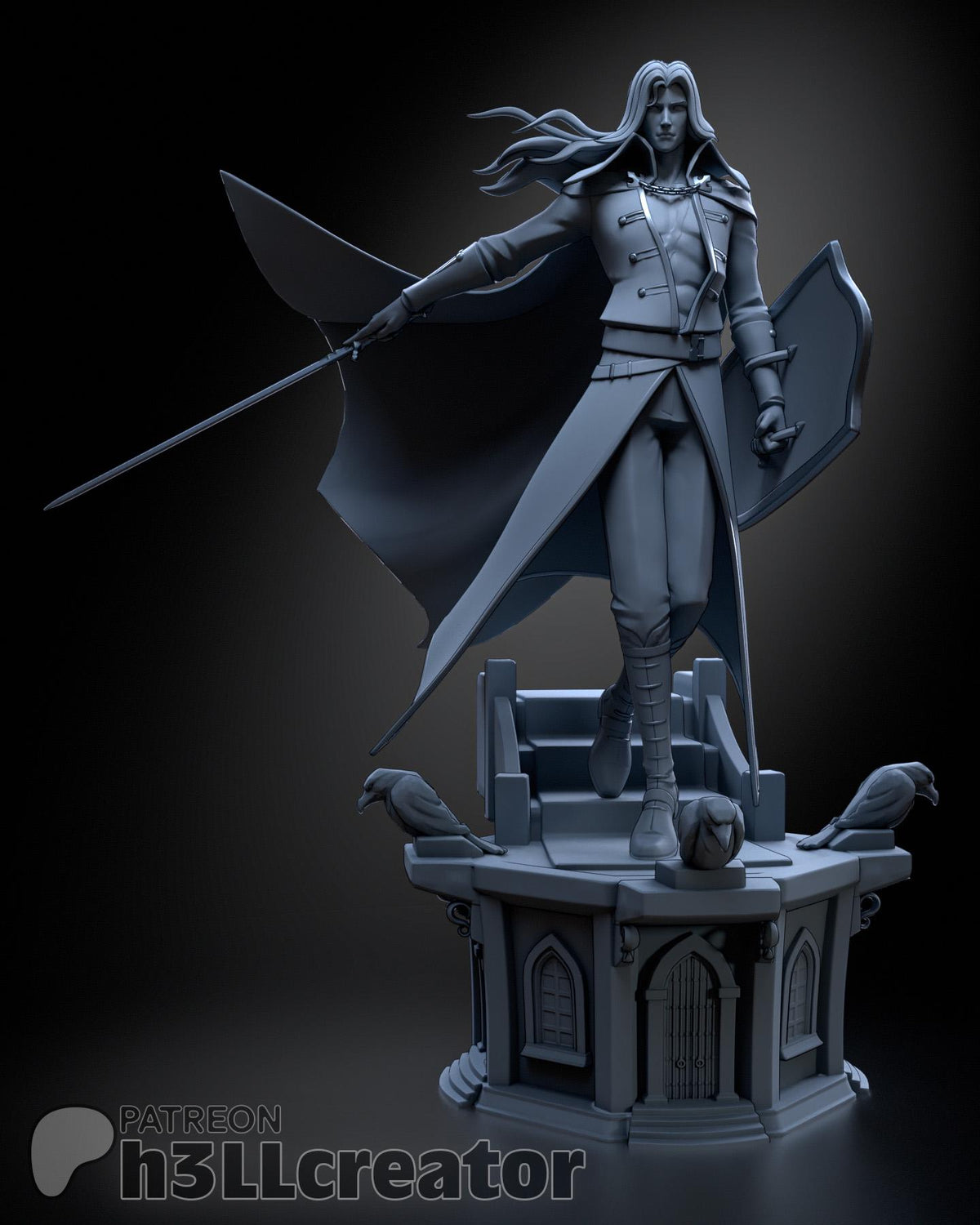 Alucard Castlevania Figure - paintable tabletop miniature product view