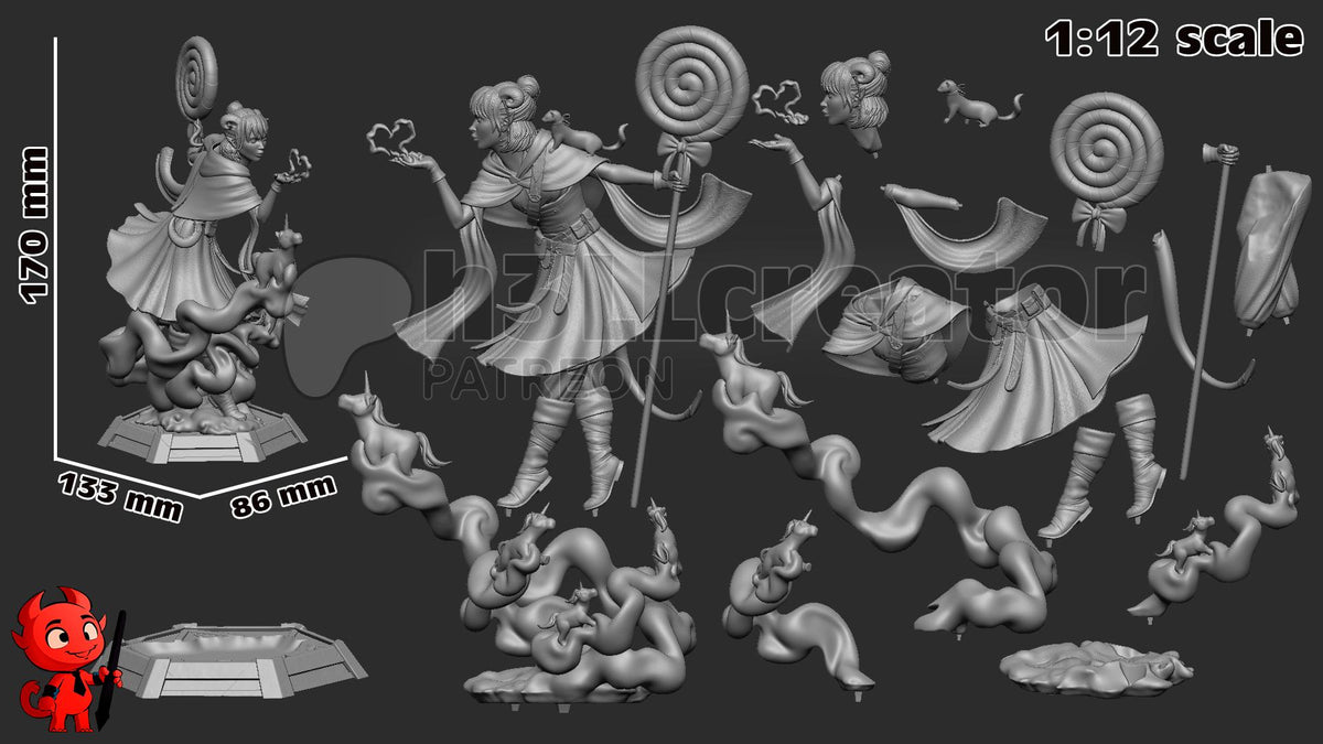 Jester Critical Role Figure - resin miniature view 7
