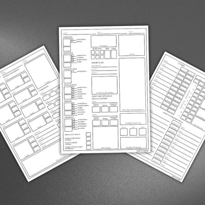 Character Sheet - printable tabletop RPG resource preview