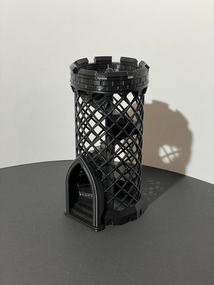 Gothic Castle Dice Tower - paintable tabletop miniature product view