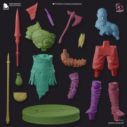 Kratos God of War Figure - resin miniature view 8