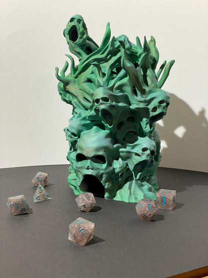 Damned Souls Dice Tower - 3D printed miniature detail view