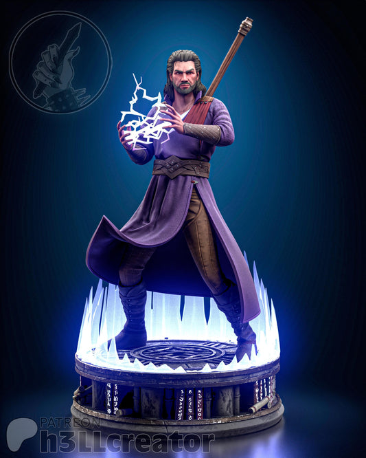 Gale Figure - Baldur's Gate 3 - resin tabletop miniature front view