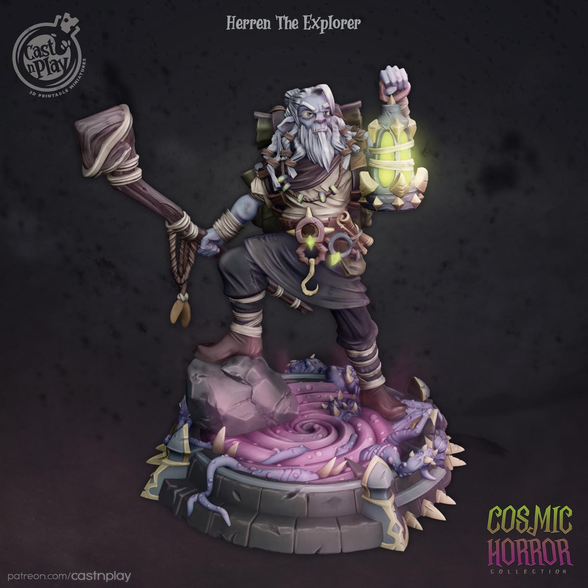 Wizard Miniature - resin tabletop miniature front view