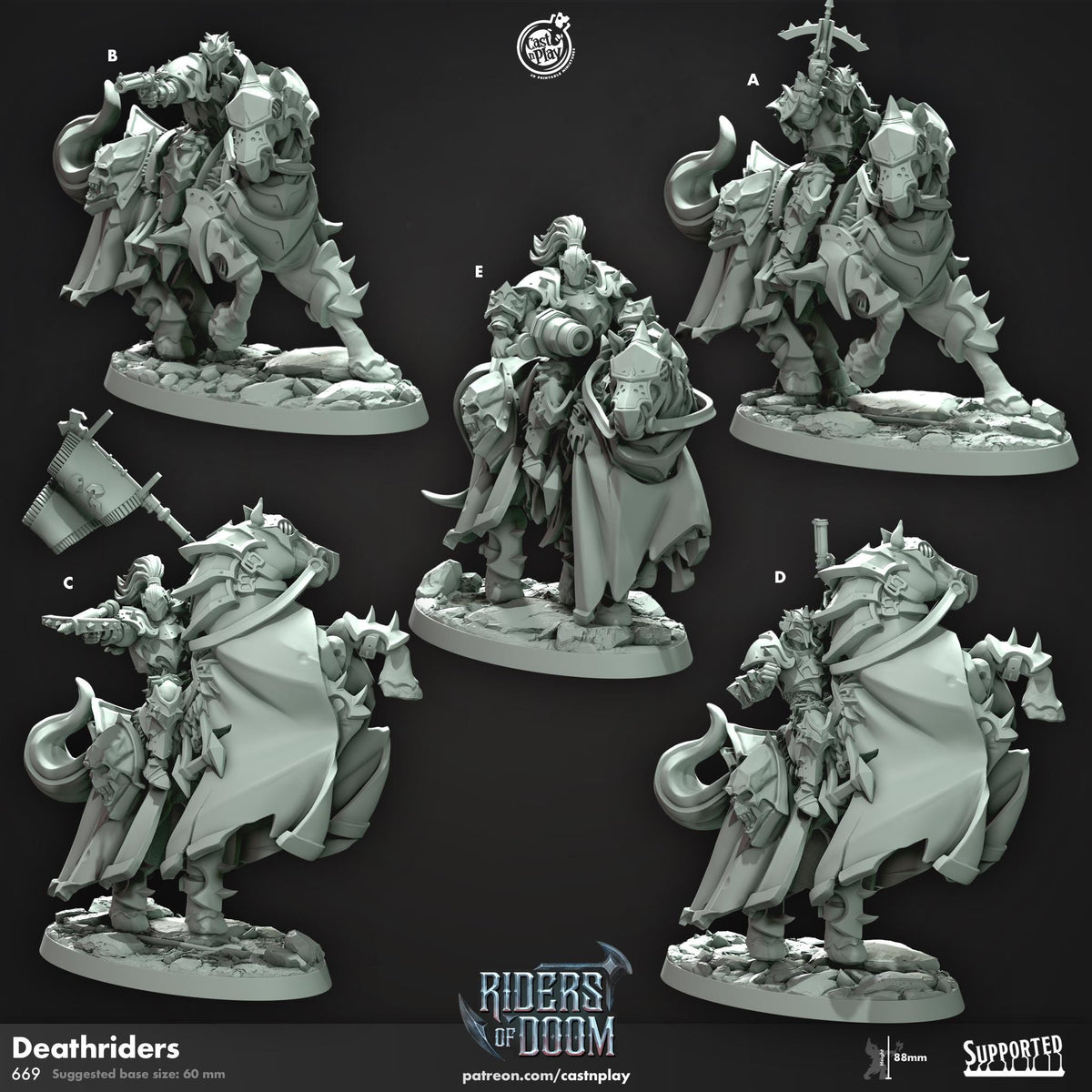 Paladin Miniature - resin tabletop miniature front view