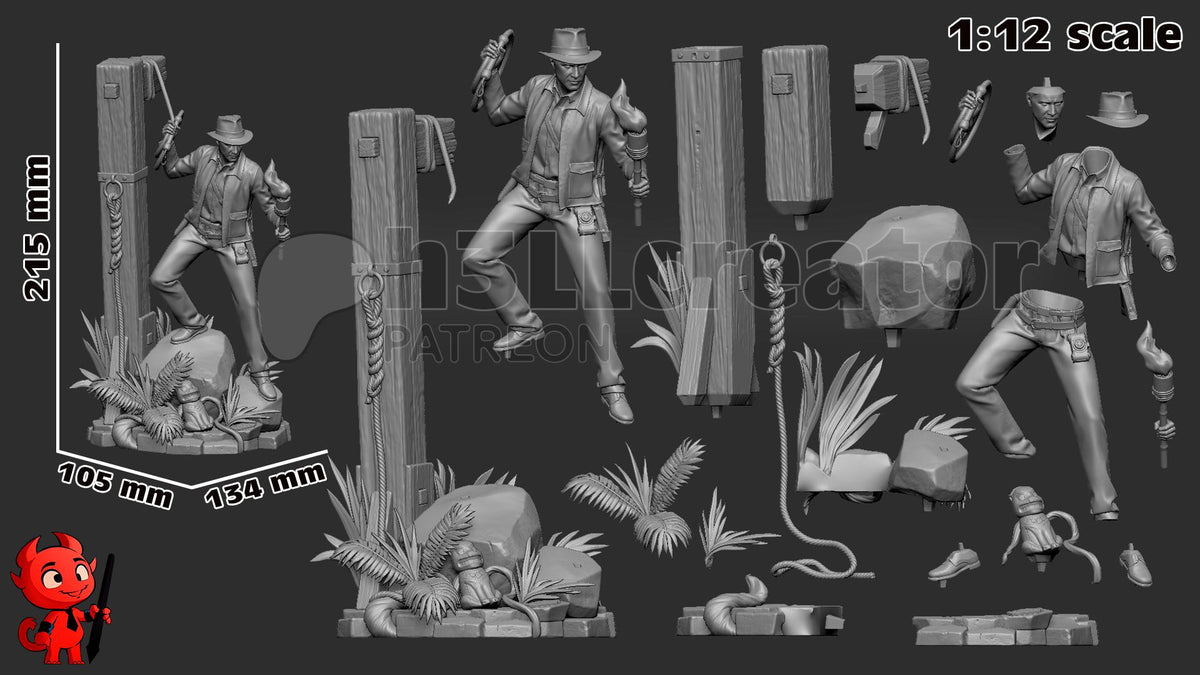 Indiana Jones Figure - resin miniature view 6