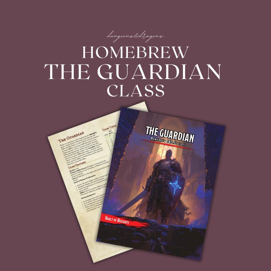 The Guardian Homebrew Class Guide - digital download preview