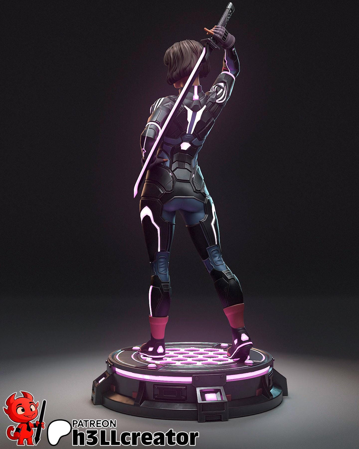 Mio Split Fiction Figure - 3D printed miniature detail view