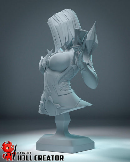 Emma Frost Bust - Marvel Rivals - resin tabletop miniature alternate angle