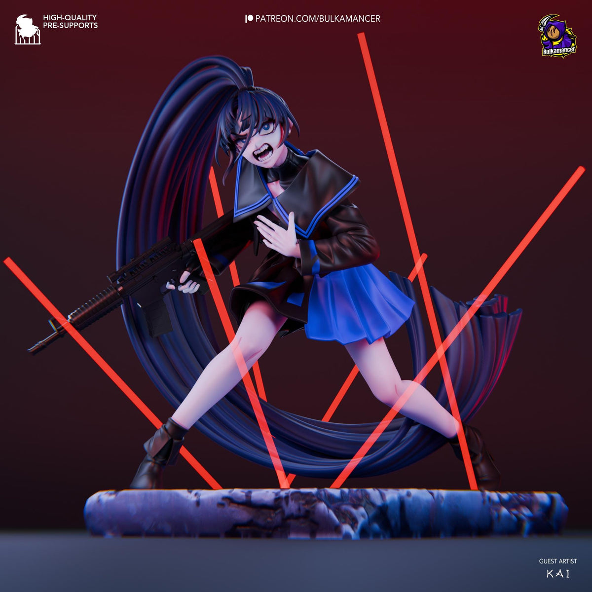 Naima Usseewa song by Ado Figure - resin tabletop miniature front view