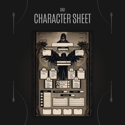 Character Sheet - digital download preview