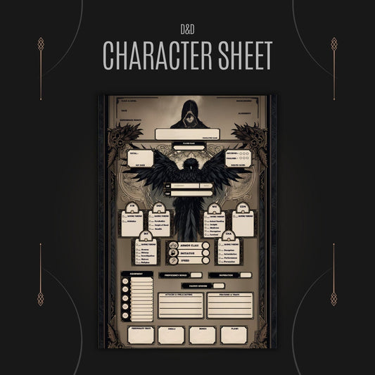 Character Sheet - digital download preview