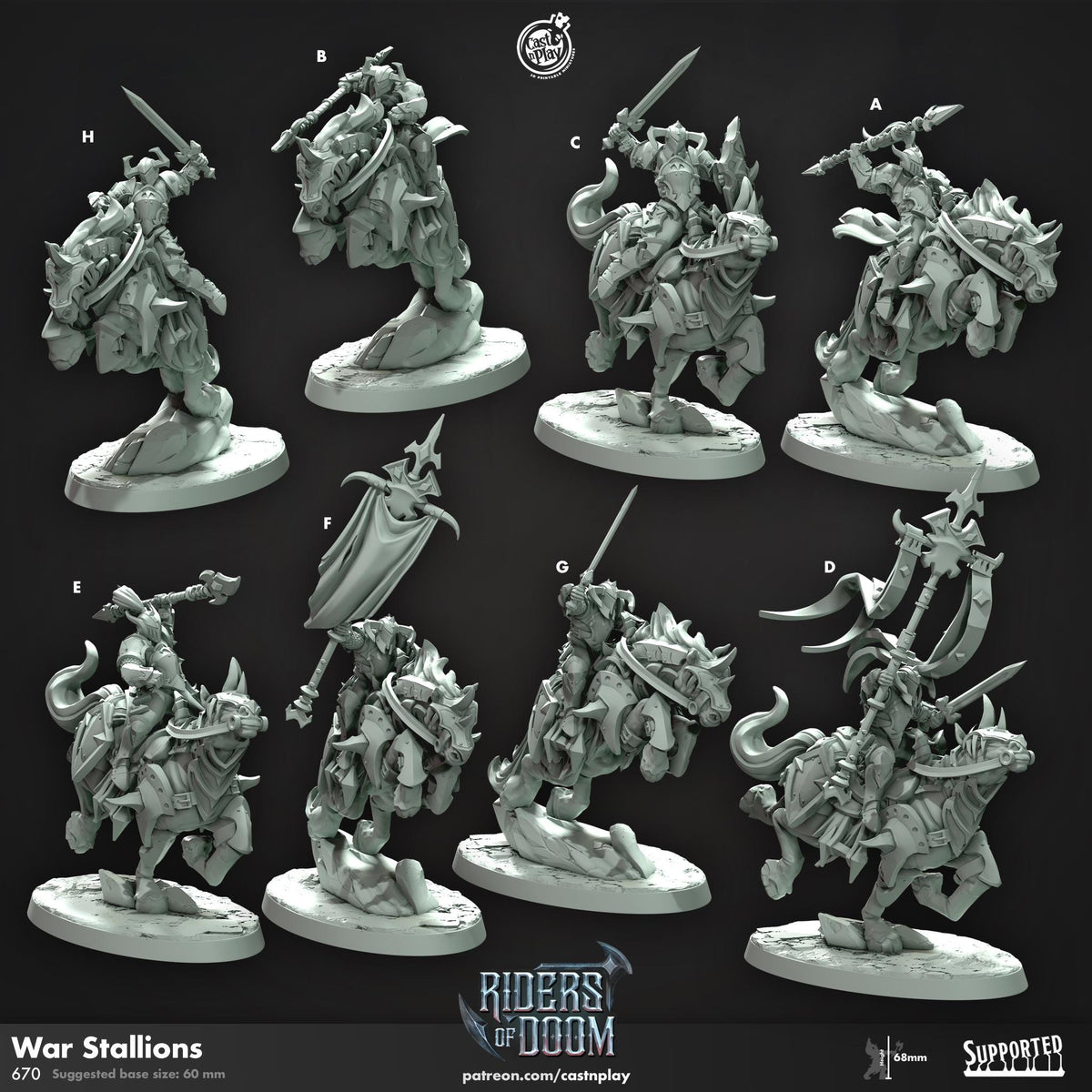 Paladin Miniature - resin tabletop miniature front view
