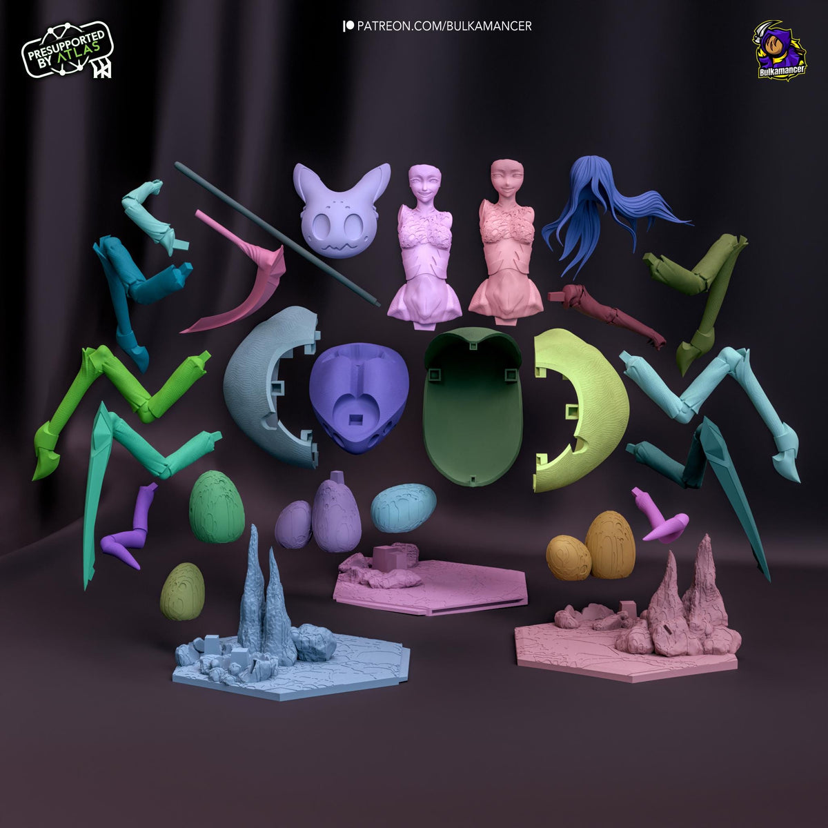 Kumoko and Her Children So'm a Spider Figure - resin miniature view 8
