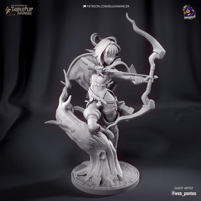 High Elf Archer Figure - Goblin Slayer - paintable tabletop miniature product view