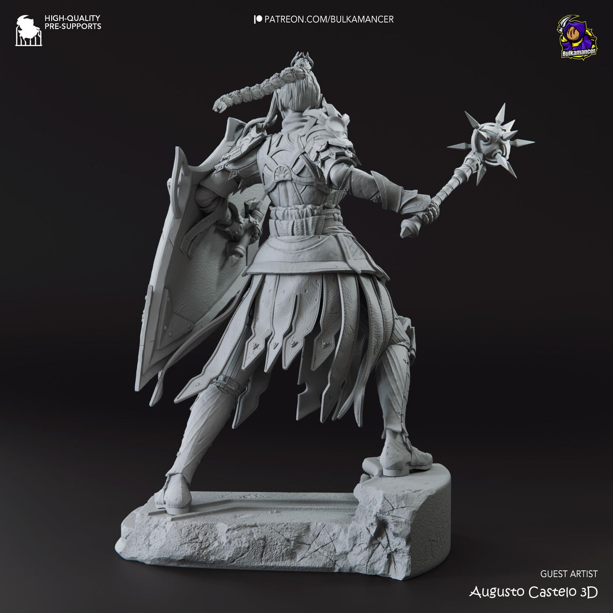 Shadowheart Figure - Baldur's Gate 3 - 3D printed miniature detail view