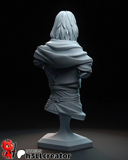 Viktor Bust - Arcane - 3D printed miniature detail view