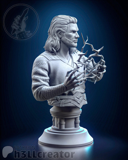 Gale Bust - Baldur's Gate 3 - resin tabletop miniature alternate angle