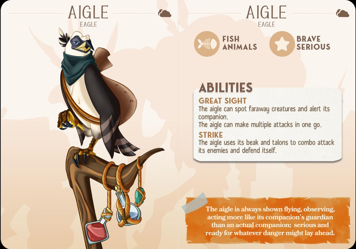 Eagle Animal Companion Miniature - resin tabletop miniature alternate angle