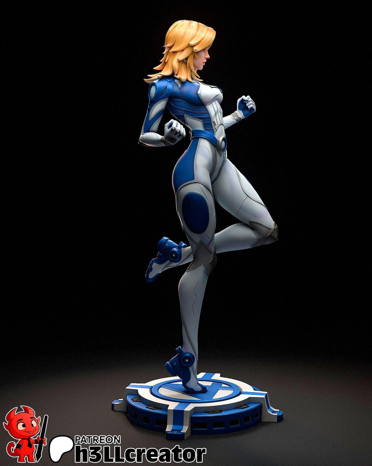 Invisible Woman Figure - Marvel Rivals - paintable tabletop miniature product view