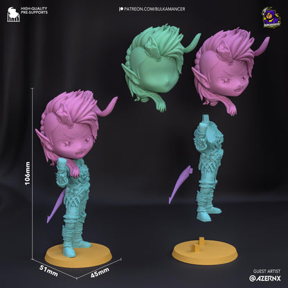 Karlach Chibi Figure - Baldur’s Gate 3 - resin miniature view 5