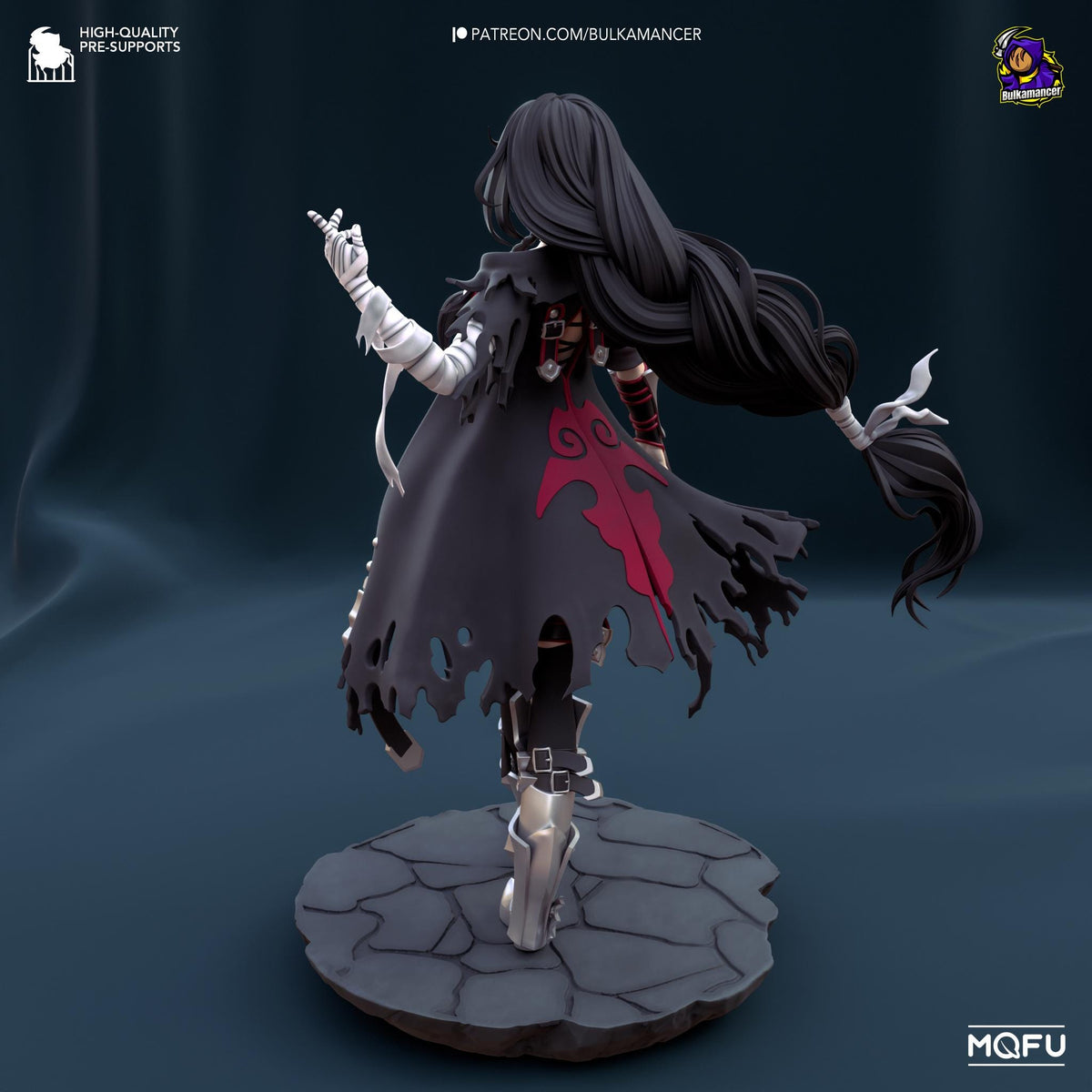 Velvet Crowe Tales of Berseria Figure - 3D printed miniature detail view
