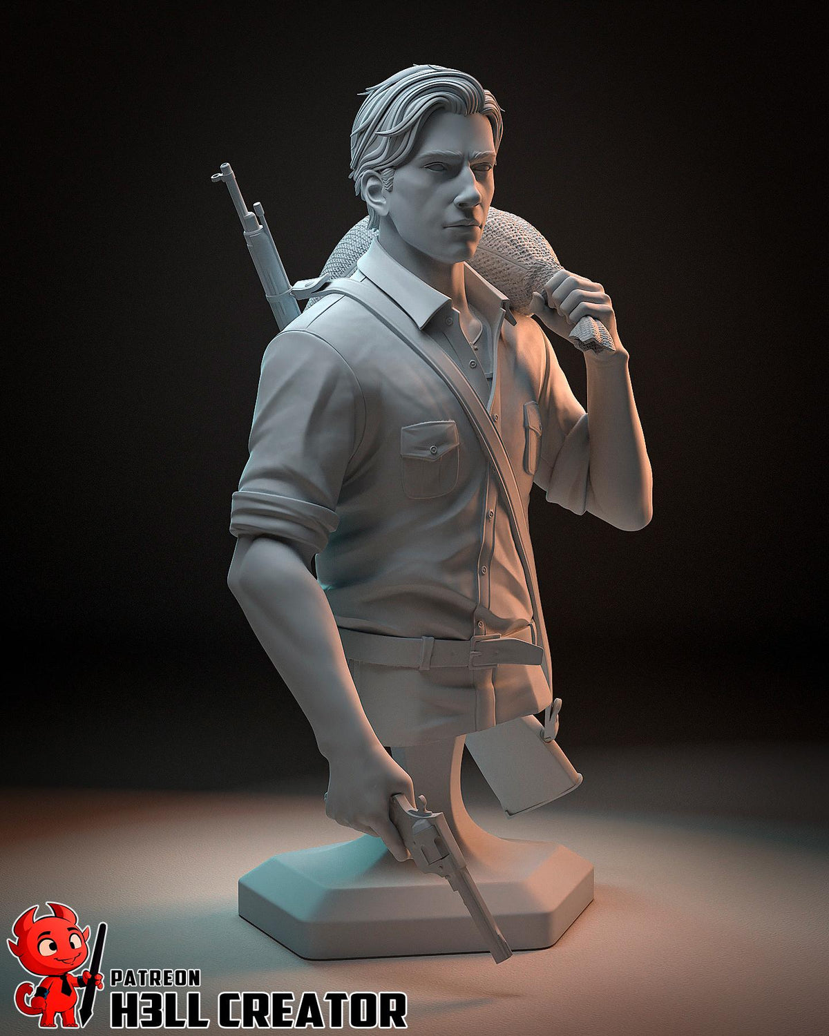 Enzo Favara Mafia The Old Country Bust - resin tabletop miniature alternate angle
