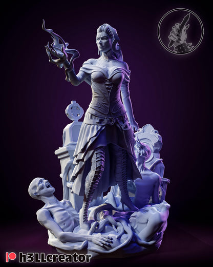 Liliana Vess Figure - 3D printed miniature detail view