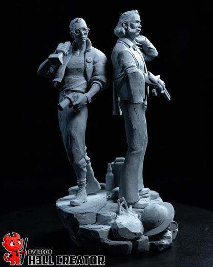 Harry and Kim Disco Elysium Figure - resin miniature view 7