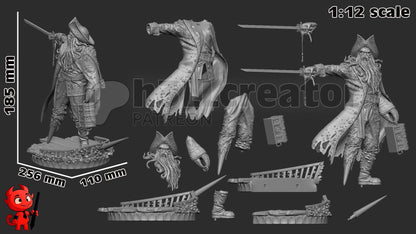 Davy Jones Figure - Pirates of the Caribbean - resin miniature view 8