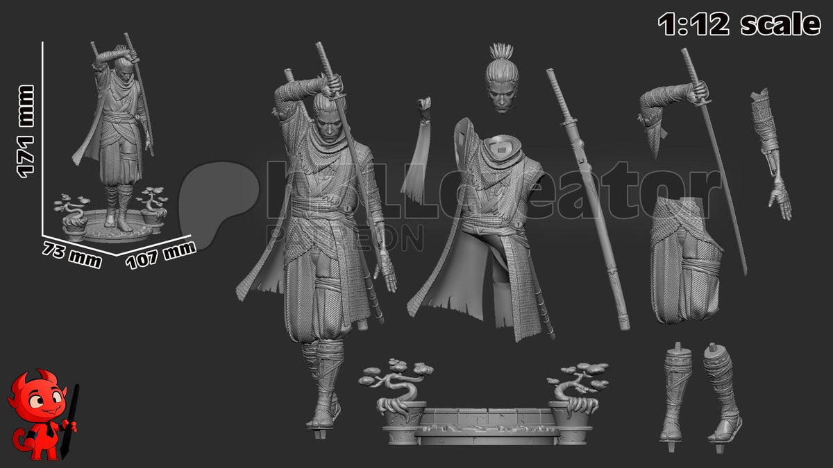 Wolf Sekiro Shadows Die Twice Figure - resin miniature view 8