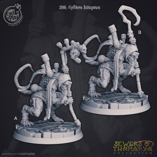 Ratfolk Rogue Miniature - resin tabletop miniature front view