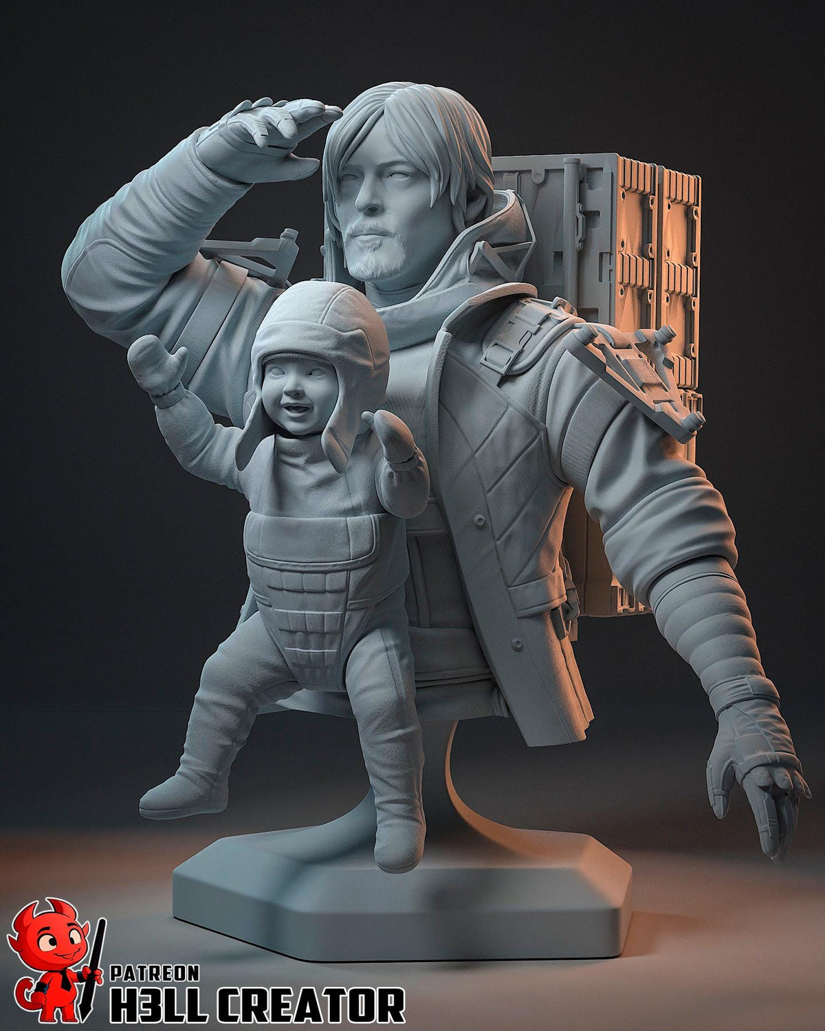 Sam Porter Bridges Death Stranding 2 Bust - paintable tabletop miniature product view