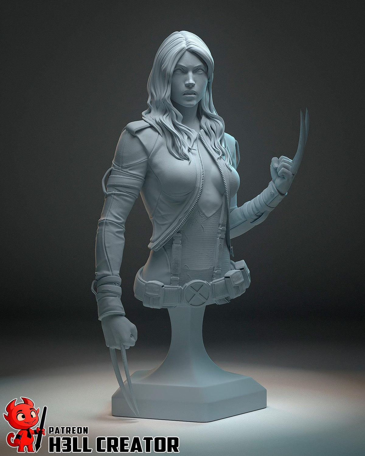 X 23 Bust - resin tabletop miniature front view