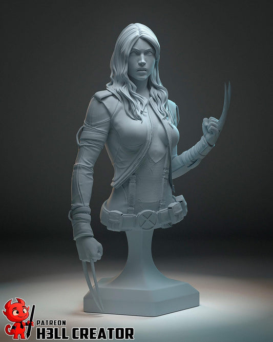 X 23 Bust - resin tabletop miniature front view