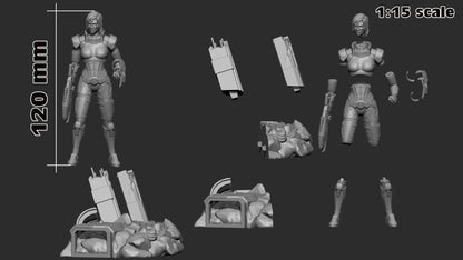 Commander Shepard Figure - Mass Effect - resin miniature view 5