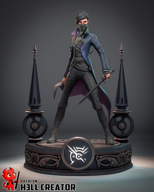 Emily Dishonored 2 Figure - resin tabletop miniature front view