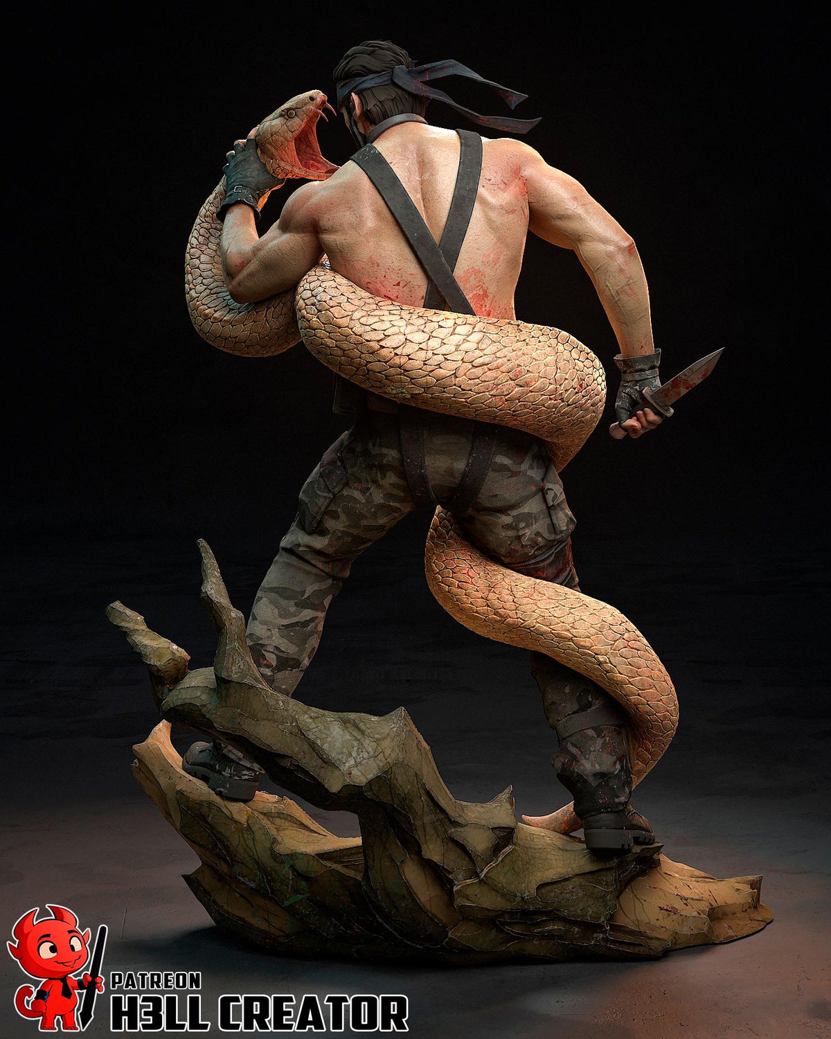 Big Boss Metal Gear Solid Snake Figure - resin miniature view 7
