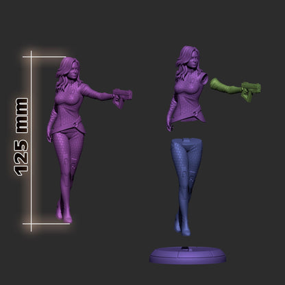 Miranda Figure - Mass Effect - 3D printed miniature detail view