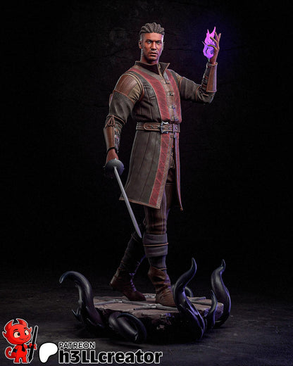 Wyll Figure - Baldur's Gate 3 - paintable tabletop miniature product view