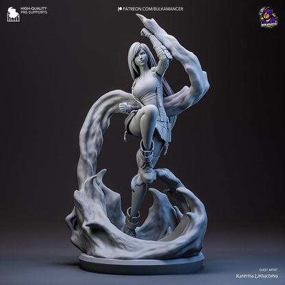 Tifa Lockhart Figure - Final Fantasy VII - paintable tabletop miniature product view