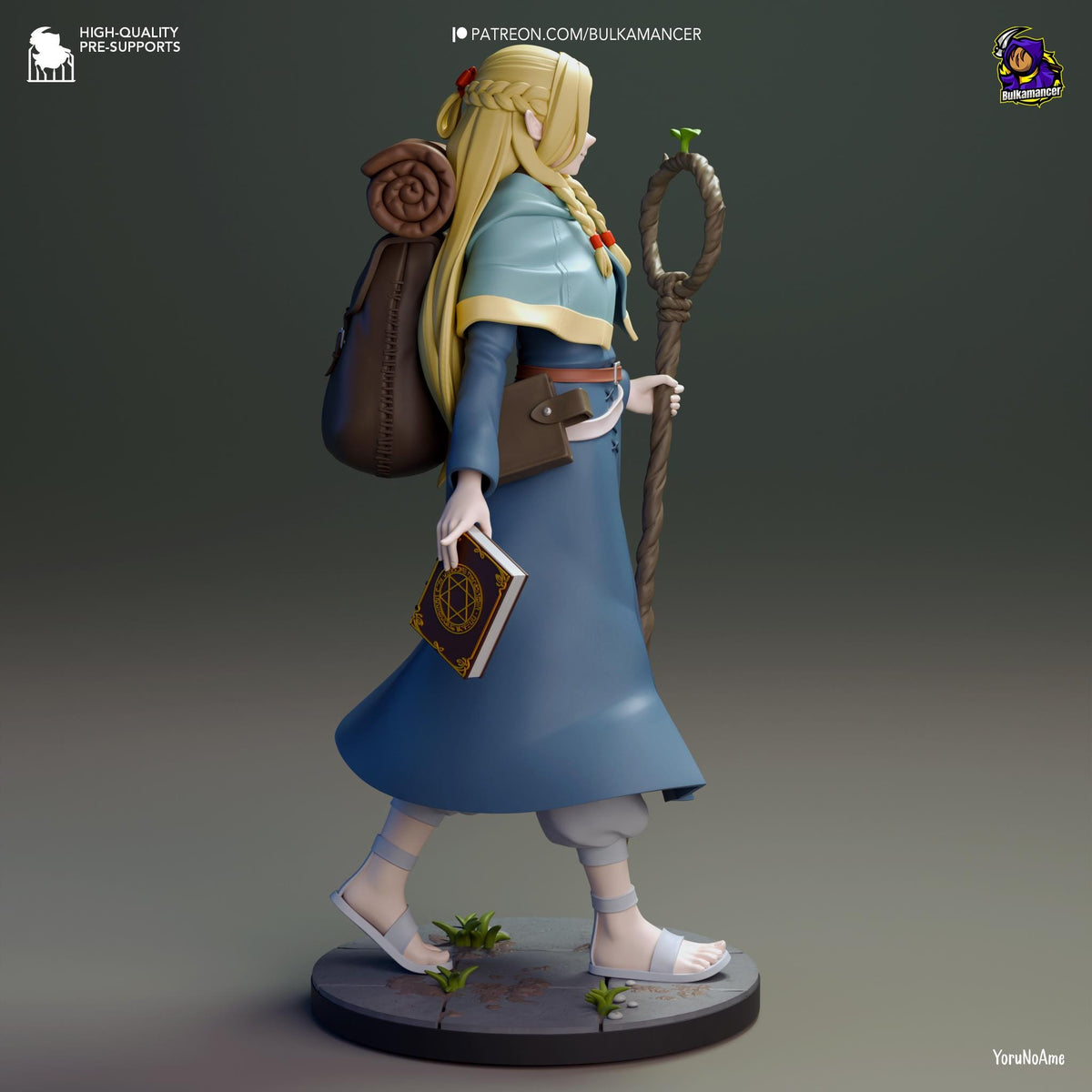 Marcille Figure - Delicious in Dungeon - 3D printed miniature detail view