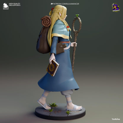 Marcille Figure - Delicious in Dungeon - 3D printed miniature detail view