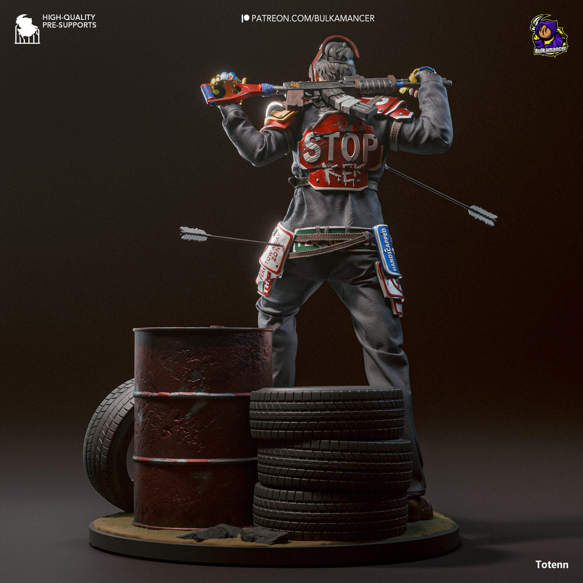 Survivor Rust Figure - resin tabletop miniature alternate angle
