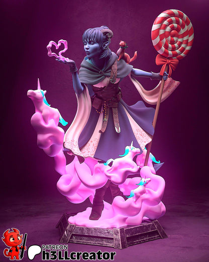 Jester Critical Role Figure - resin tabletop miniature front view