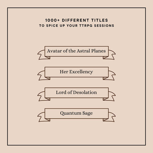 Ultimate Printable Titles Set for TTRPGs - printable tabletop RPG resource preview