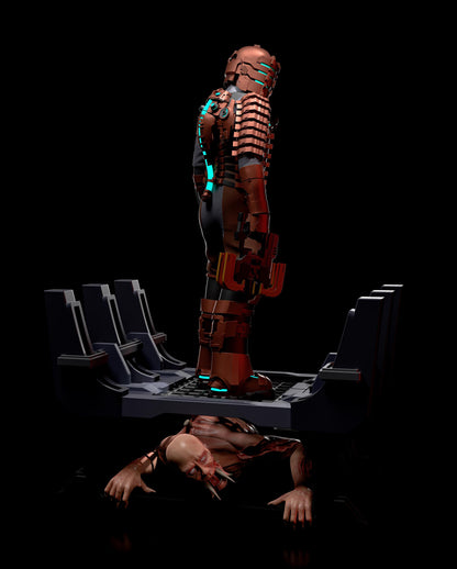 Isaac Clarke Dead Space Figure - resin tabletop miniature alternate angle