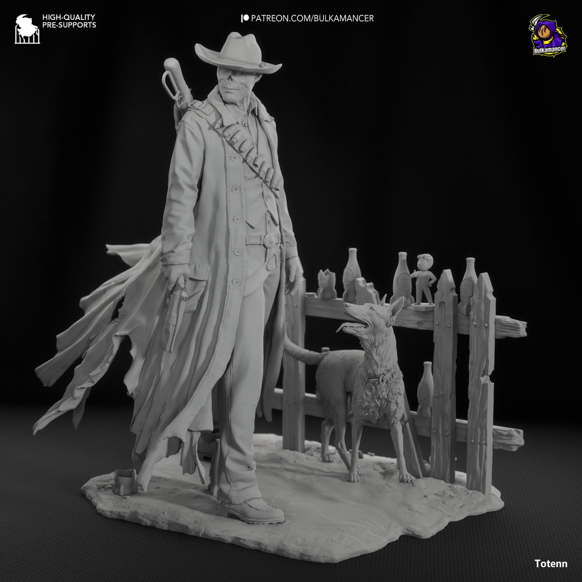 Fallout Ghoul Figure - paintable tabletop miniature product view