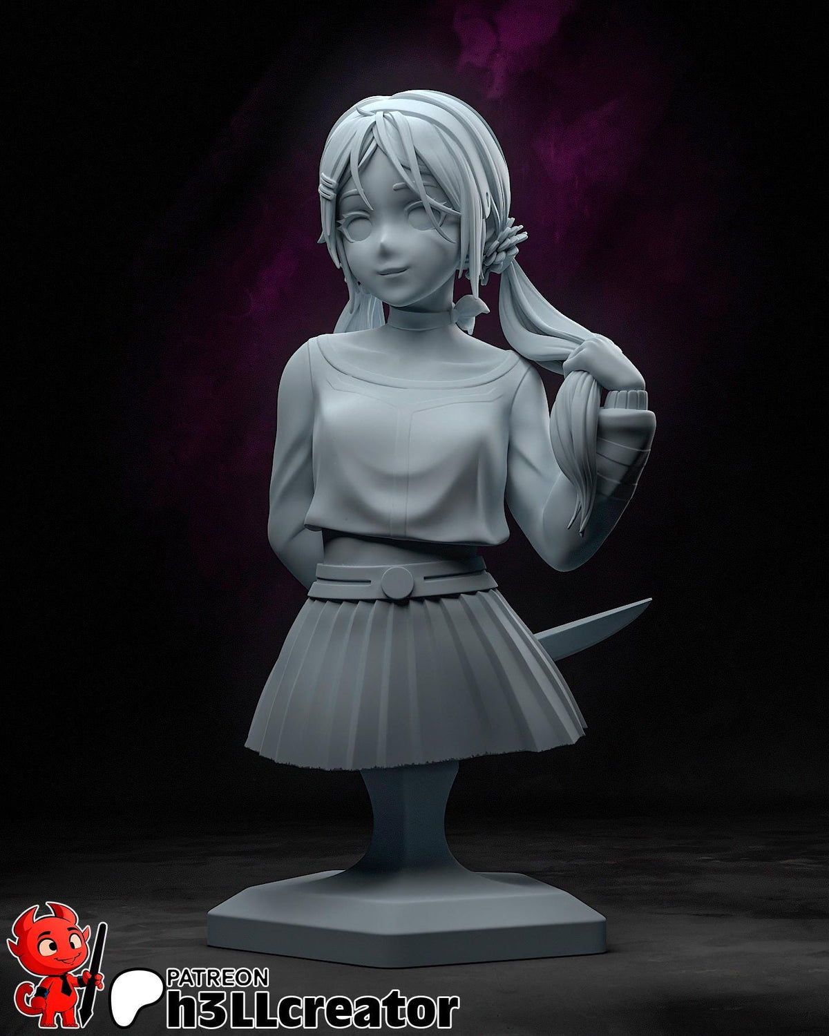 Mita Bust - MiSide - resin tabletop miniature front view